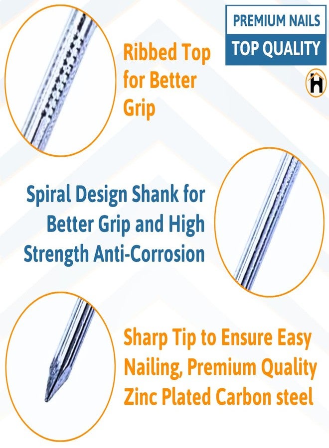 Homdum مسامير خرسانية من الفولاذ الصلب من هومدوم، مقاس 1 بوصة (25 مم)، عبوة من 200 قطعة (1 بوصة). - Image 5